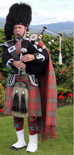 Burns Night Bagpiper